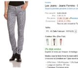 Jeans femmes lee à motif à 24 euros
