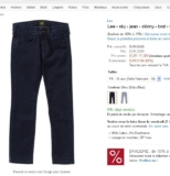 Jeans Lee pour filles pas cher : 12 euros