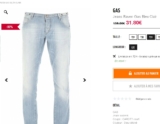 jeans Gas pour hommes à 31.8 euros … dernier jour 14/04