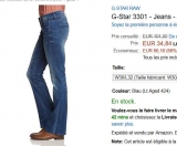 Bon plan jeans femmes GSTAR 3301 Bootcut à moins de 35€