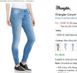 Jeans Wrangler femmes à 15€ ( du W25 au W30)