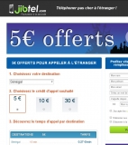 Jibtel .. 5 euros offerts pour 5 euros achetés … pour appeler à l’etranger (mobiles notamment)