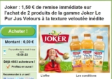 Bon de reduction de 1.5 euro sur les jus de fruits JOKER