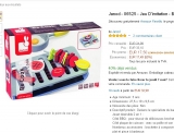 Jouet en bois janod be cook (barbecue ) à 17 euros (contre entre 26 – 35 ailleurs )