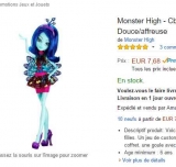 Jouet pas cher : poupée monster high à moins de 8 euros
