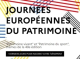 Journées du patrimoine les  21 et 22  septembre 2024