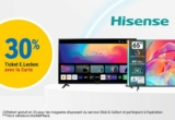 Journée star Tv chez LECLERC : 30% en ticket Leclerc le 17 mai   sur TV HISENSE LG TCL