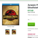 Pack Jurassic Park Trilogie blu ray  à 13.69 euros port inclus