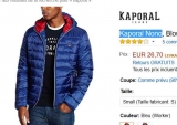 Blouson – Doudoune Kaporal Nono hommes à 26.7€  (50 ailleurs)