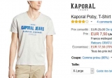 Tee shirt Kaporal col V à 6.5€ (premium amazon)