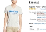 Tee shirt Kaporal col V à 6.5€ (premium amazon)