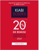 20 pourcent de réduction en plus sur les soldes kiabi le 23 juillet