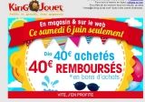 Promo KingJouet : 40 euros remboursés en bons d&rsquo;achats le 6 juin