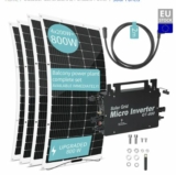 Kit panneau solaire souple  LANPWR  800 watts Plug and Play à 534€ ( 4 x 200 watts ) – mur -balcons