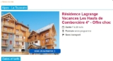 199-229€ la location de vacances à la Toussuire en juillet aout