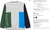 Sweat Lacoste SH1210 hommes pas cher à 59€ (50% de réduction )