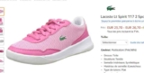 Baskets Lacoste Spirit  117 pour filles entre 23 -27€ (du 28 au 38)