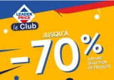 Club Leader Price : destockage 70% de réduction + livraison gratuite + code promo