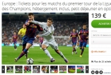 Football : des packs places + hébergement pour le 1er tour de la ligue des champions