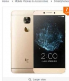 Smartphone pas cher:  86€ le LeEco LeTV LE2 X526 ( 5.5 pouces , 3go , 64go , B20)