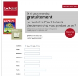 Abonnement à l&rsquo;hebdo le point gratuit pendant un an