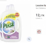 Super affaire Lessive : 12.17€ le lot de 2 bidons persil + 10.49€ sur la carte fidelité carrefour