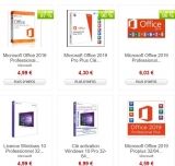 Bon plan pour des licences Office , Windows 10 pas chères autour de 3-4€