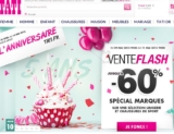 60 pourcent de remise sur lingerie (valege , chantelle )  et chaussures de sport (reebok , tacchini …)