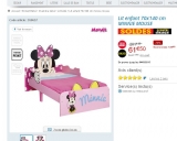 Lit enfant pas cher : 61 euros le lit minnie