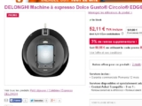Machine à café Dolce Gusto Circulo à 53 euros port inclus