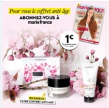 Bon plan 1€ :  Abonnement Marie France + produits de beautés anti age