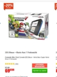 Bon prix console nintendo 2ds + mario kart à moins de 70€