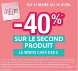 Marionnaud : 40 pourcent de remise  sur le deuxième article jusqu&rsquo;au 10 avril