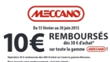 Jouets : 10 euros de remboursement pour 30 d&rsquo;achats en jouets meccano