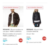 Megas affaires vetements Redskins… blouson cuir à 74€