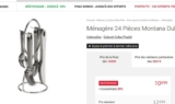 Bon prix menagere 24 pieces à 11 euros livraison incluse