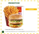 Réduction Mc Donalds : menu Maxi Best Of à 5 euros jusqu&rsquo;au 14 septembre