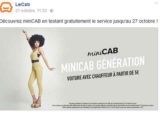 Gratuit ! courses en VTC MINICAB gratuites jusqu&rsquo;au 27 octobre ( PARIS)