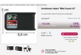 Avertisseur de radar mini coyote V2 à 146 euros
