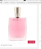 Parfum miracle de lancome 50ml pas cher à 32 euros contre plus de 80 euros ailleurs