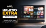 Promo Molotov Extra : 3 mois pour 1€ au lieu de 18€