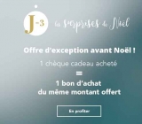 Mode : mon showrom : 1 cheque cadeau acheté = 1 cheque cadeau de meme valeur offert