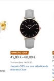 Bon plan montres Cluse avec 50% de réduction