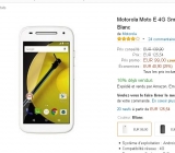 Bon plan smartphone : motorola moto e 4G qui revient à 80 euros (le 9 juin)