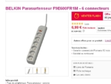 Multiprise anti-surtension à moins de 7 euros livraison incluse