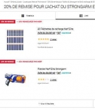 Super affaire nerf : pistolet strongarm + 30 flechettes qui revient à moins de 9€ port inclus