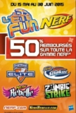 jouets nerf et nerf rebelle  : 50 pourcent de remboursé jusqu&rsquo;au 30 juin 2015