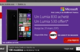 Bon plan smartphone : un nokia lumia 830 acheté = 1 lumia 530 offert .. les deux pour 300 euros