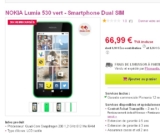 Smartphone pas cher:  Nokia lumia 530 qui revient à moins de 40 euros