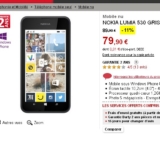 Smartphone Nokia Lumia 530 qui revient à moins de 50 euros